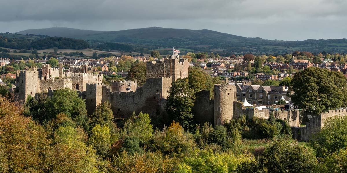 Ludlow View Over Castle and Town